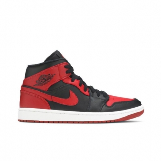 Pánské Boty Air Jordan 1 Mid Černá Červené Bílý