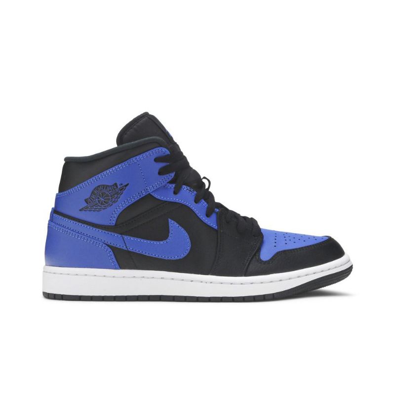 Pánské Boty Air Jordan 1 Mid Černá Modrý Bílý