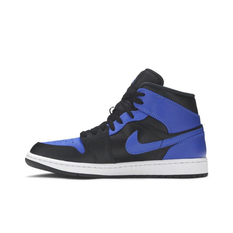 Pánské Boty Air Jordan 1 Mid Černá Modrý Bílý