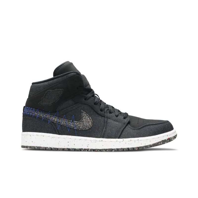 Pánské Boty Air Jordan 1 Mid Černá Modrý Bílý