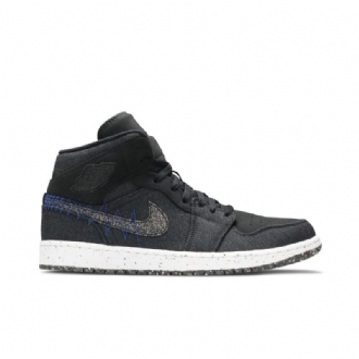 Pánské Boty Air Jordan 1 Mid Černá Modrý Bílý