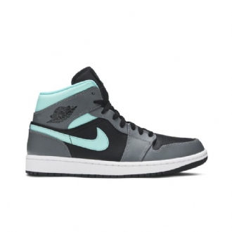 Pánské Boty Air Jordan 1 Mid Černá Modrý Šedá