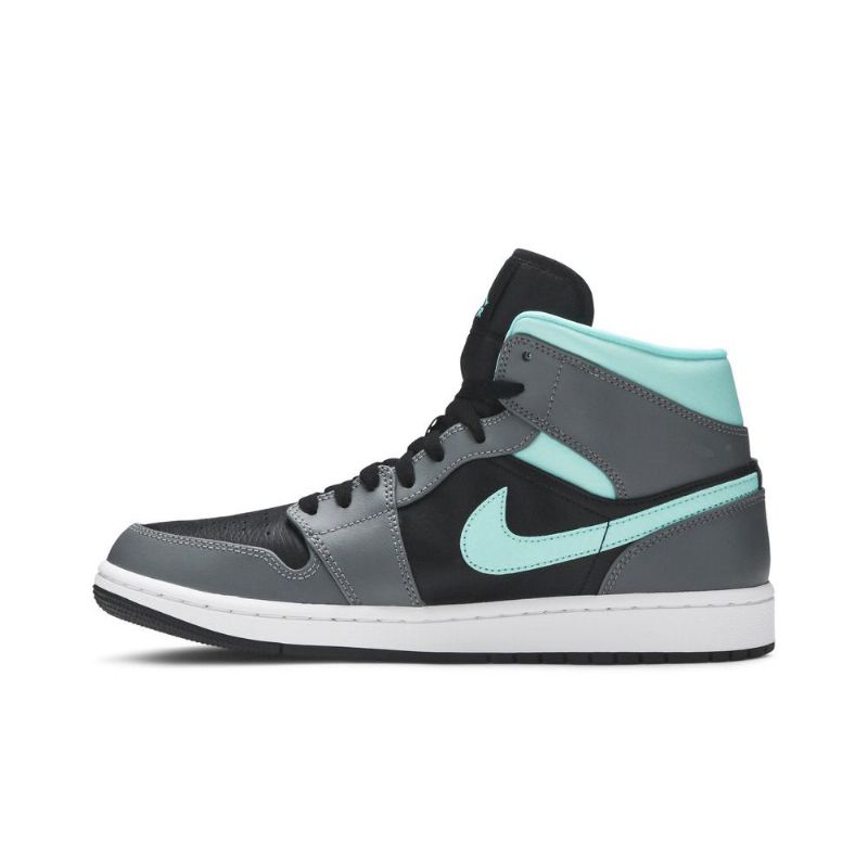Pánské Boty Air Jordan 1 Mid Černá Modrý Šedá