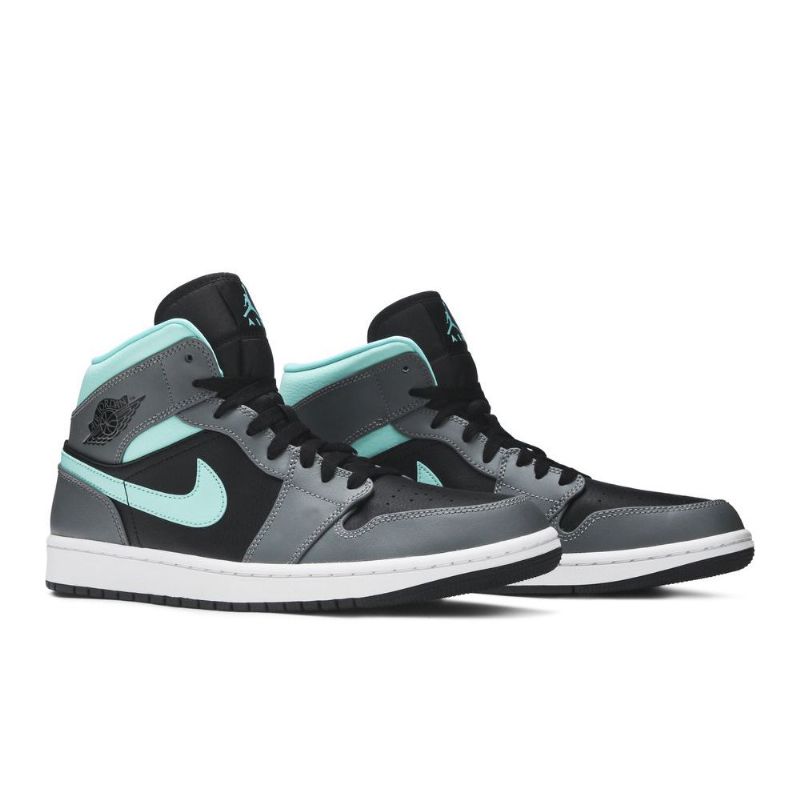 Pánské Boty Air Jordan 1 Mid Černá Modrý Šedá