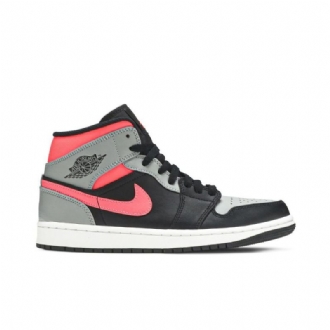 Pánské Boty Air Jordan 1 Mid Černá Růžová Bílý