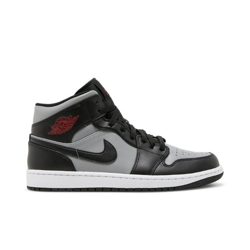 Pánské Boty Air Jordan 1 Mid Černá Šedá Červené Bílý