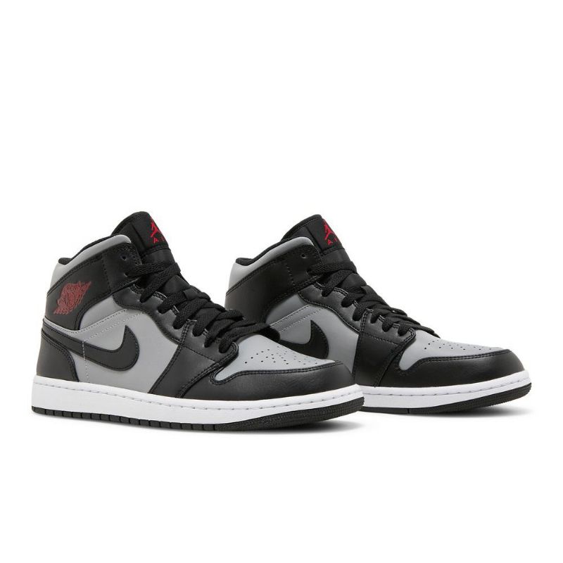Pánské Boty Air Jordan 1 Mid Černá Šedá Červené Bílý