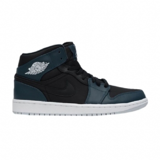 Pánské Boty Air Jordan 1 Mid Černá Tmavě Modrá Bílý