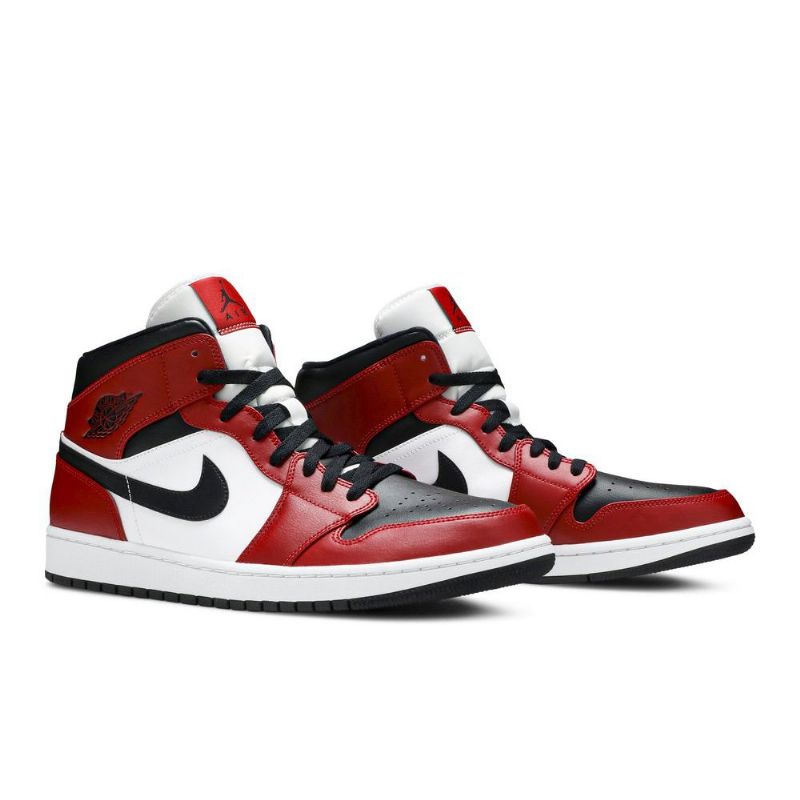 Pánské Boty Air Jordan 1 Mid Červené Bílý Černá