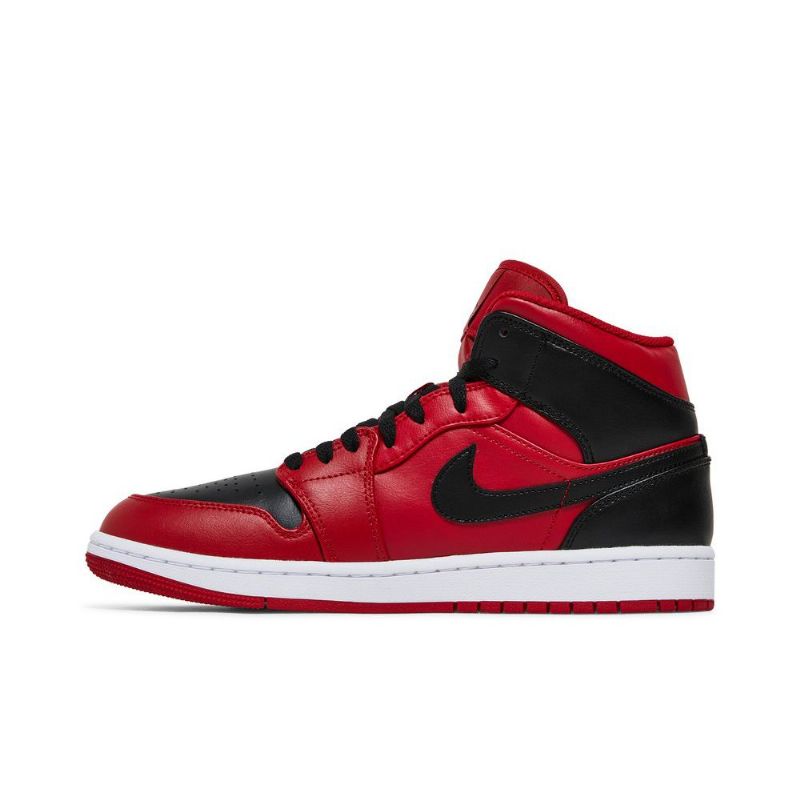 Pánské Boty Air Jordan 1 Mid Červené Černá Bílý