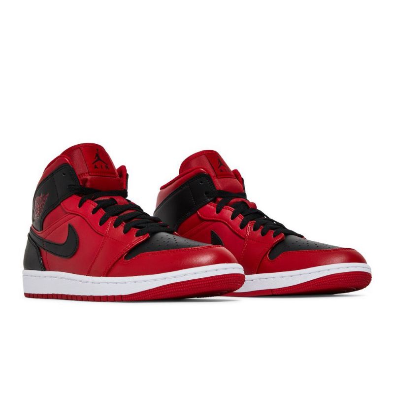 Pánské Boty Air Jordan 1 Mid Červené Černá Bílý