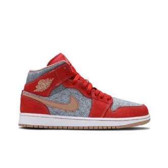 Pánské Boty Air Jordan 1 Mid Červené Šedá Bílý