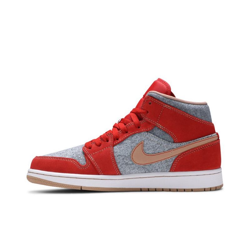 Pánské Boty Air Jordan 1 Mid Červené Šedá Bílý