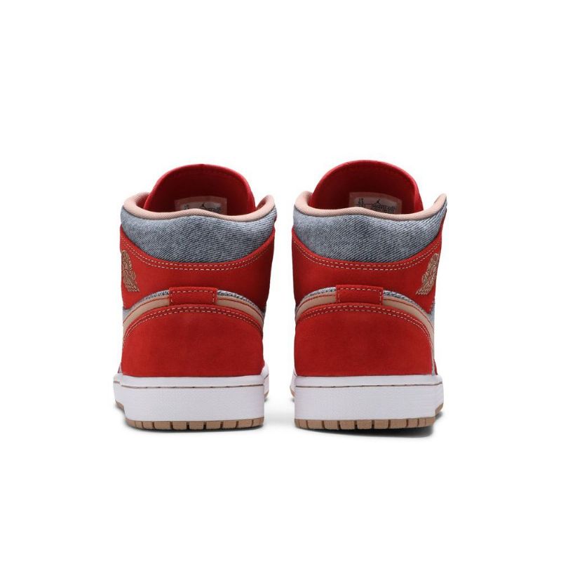 Pánské Boty Air Jordan 1 Mid Červené Šedá Bílý