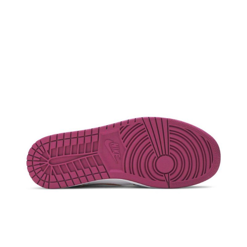 Pánské Boty Air Jordan 1 Mid Nachový Bílý Zlatý