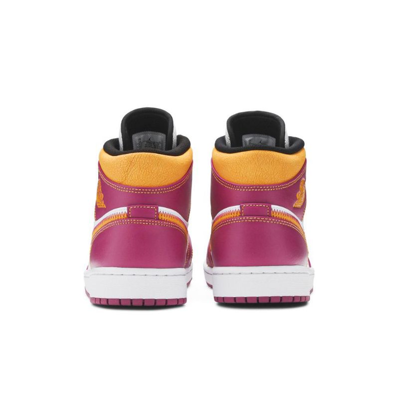 Pánské Boty Air Jordan 1 Mid Nachový Bílý Zlatý