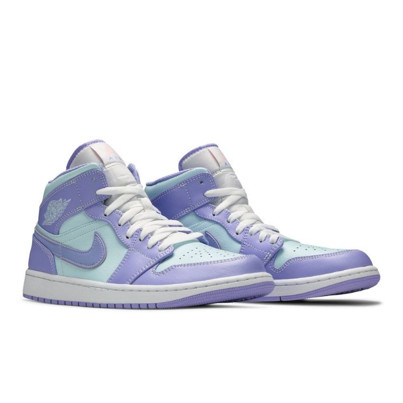Pánské Boty Air Jordan 1 Mid Nachový Modrý Bílý