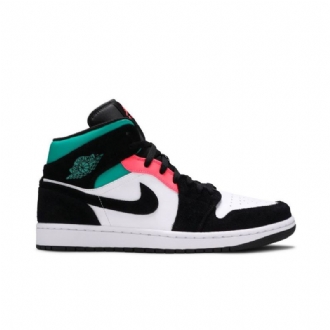 Pánské Boty Air Jordan 1 Mid Se Bílá Černá Modrá Růžová