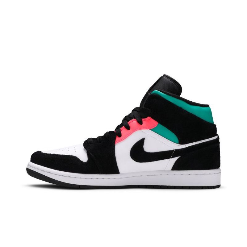 Pánské Boty Air Jordan 1 Mid Se Bílá Černá Modrá Růžová