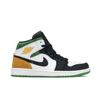 Pánské Boty Air Jordan 1 Mid Se Bílá Oranžová Černá Zelená