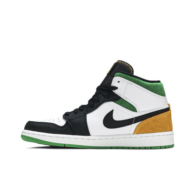 Pánské Boty Air Jordan 1 Mid Se Bílá Oranžová Černá Zelená