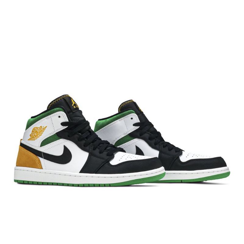 Pánské Boty Air Jordan 1 Mid Se Bílá Oranžová Černá Zelená