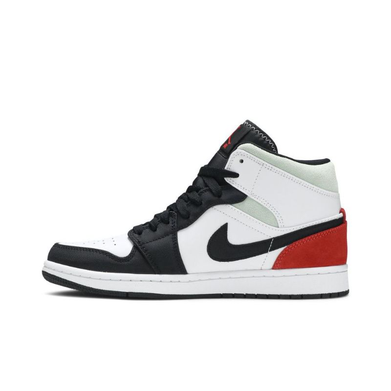 Pánské Boty Air Jordan 1 Mid Se Bílý Černá Šedá Červené