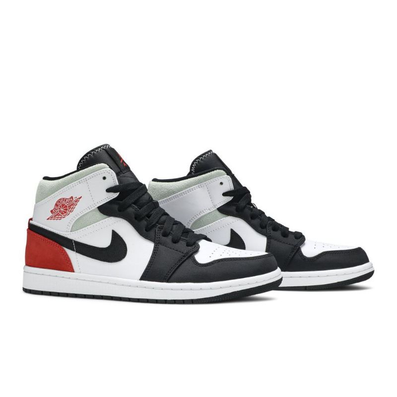 Pánské Boty Air Jordan 1 Mid Se Bílý Černá Šedá Červené