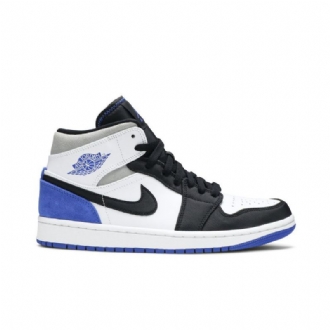 Pánské Boty Air Jordan 1 Mid Se Bílý Černá Šedá Modrý