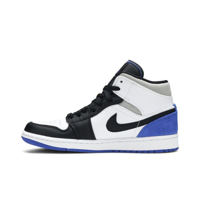 Pánské Boty Air Jordan 1 Mid Se Bílý Černá Šedá Modrý