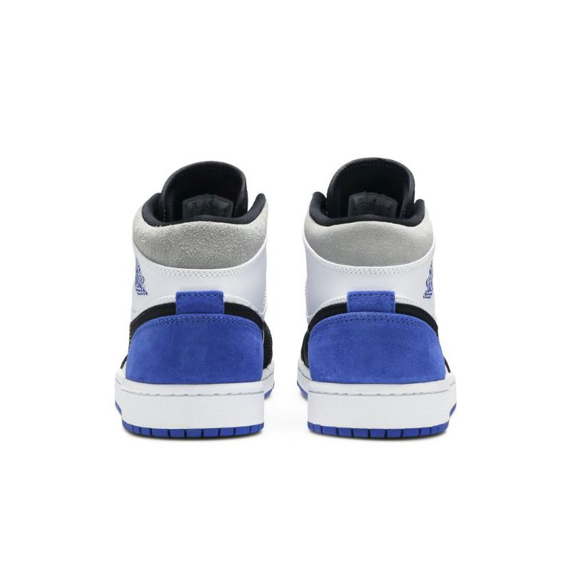 Pánské Boty Air Jordan 1 Mid Se Bílý Černá Šedá Modrý