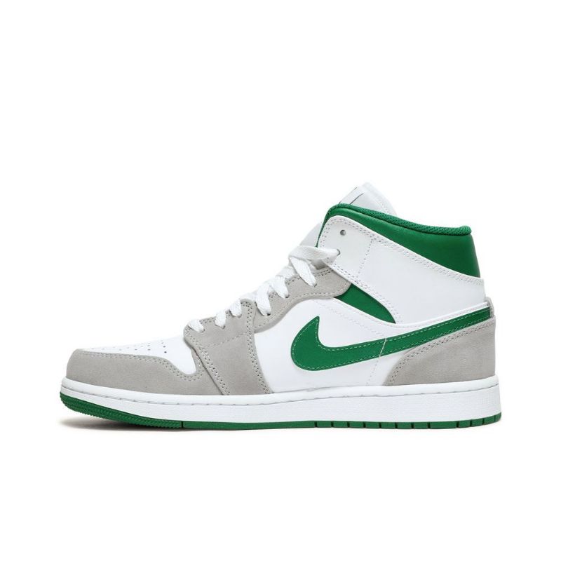 Pánské Boty Air Jordan 1 Mid Se Bílý Šedá Zelená