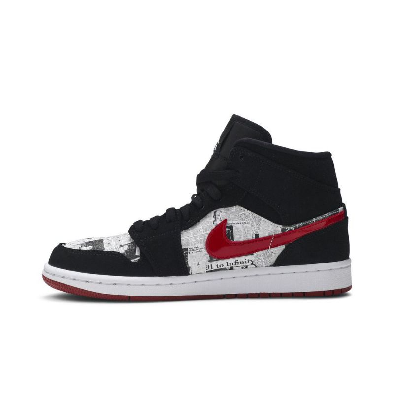 Pánské Boty Air Jordan 1 Mid Se Černá Červené Bílý
