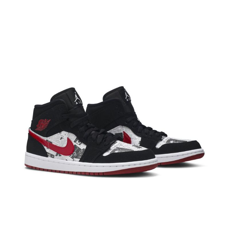 Pánské Boty Air Jordan 1 Mid Se Černá Červené Bílý