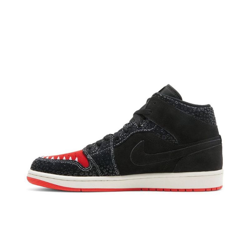 Pánské Boty Air Jordan 1 Mid Se Černá Červené Zelená Zlatý