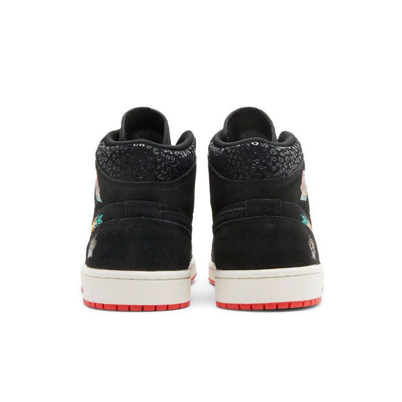 Pánské Boty Air Jordan 1 Mid Se Černá Červené Zelená Zlatý