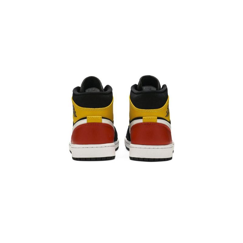 Pánské Boty Air Jordan 1 Mid Se Černá Žlutá Oranžová Bílá