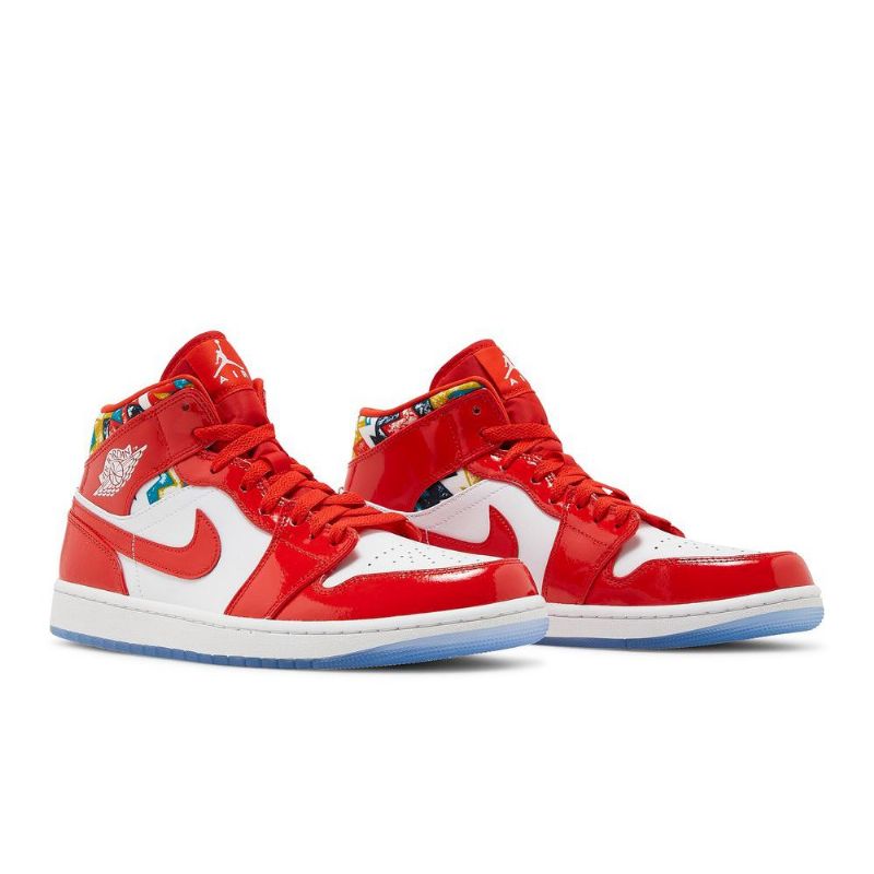 Pánské Boty Air Jordan 1 Mid Se Červené Bílý Zlatý Modrý