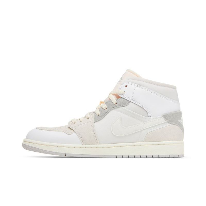 Pánské Boty Air Jordan 1 Mid Se Craft Bílý Šedá Růžová