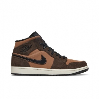 Pánské Boty Air Jordan 1 Mid Se Hnědý Černá