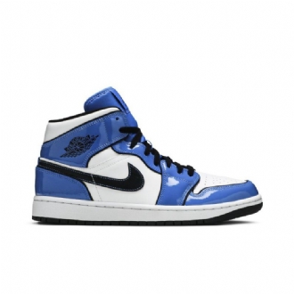 Pánské Boty Air Jordan 1 Mid Se Modrá Bílá Černá
