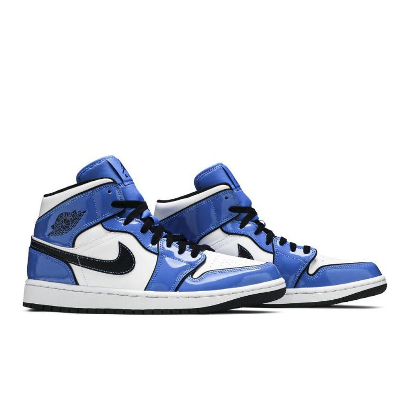 Pánské Boty Air Jordan 1 Mid Se Modrá Bílá Černá