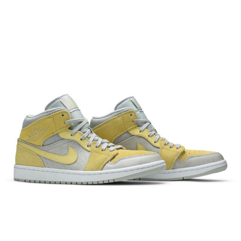Pánské Boty Air Jordan 1 Mid Se Šedá Žlutá