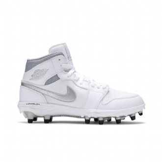 Pánské Boty Air Jordan 1 Mid Td Cleat Bílý Stříbrný