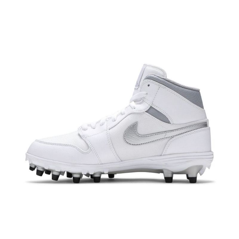 Pánské Boty Air Jordan 1 Mid Td Cleat Bílý Stříbrný