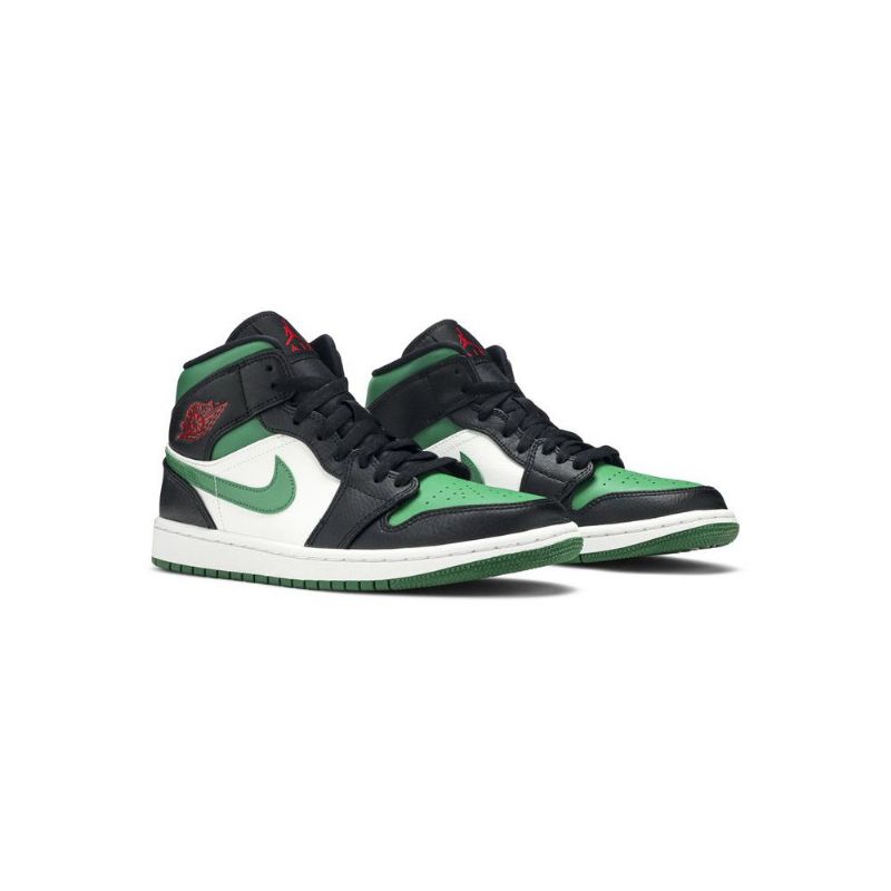 Pánské Boty Air Jordan 1 Mid Zelená Bílá Černá Červená