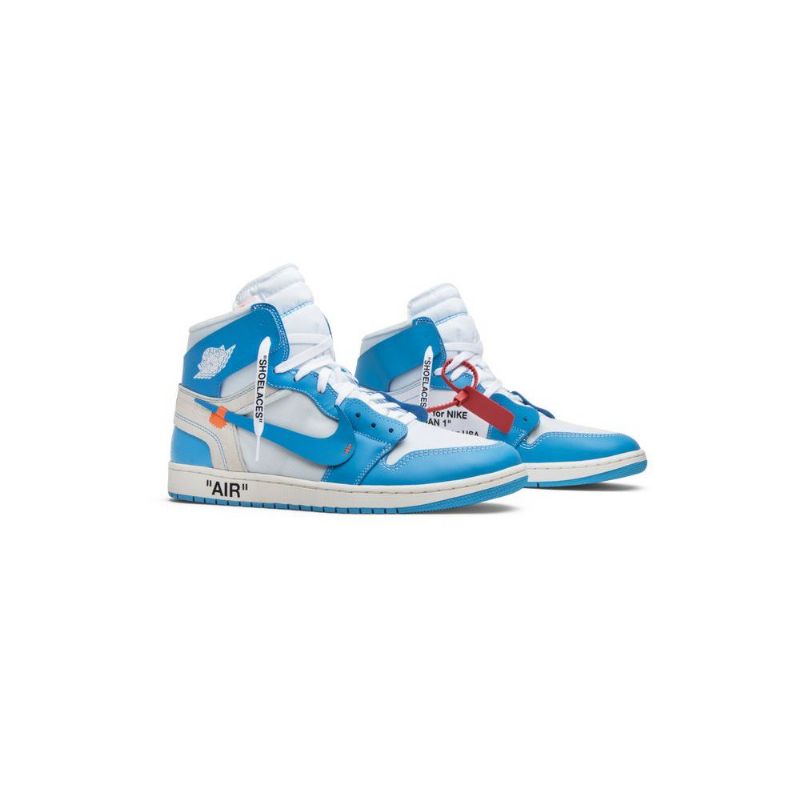 Pánské Boty Air Jordan 1 Off-bílý Retro Vysoké A Bílé Modré