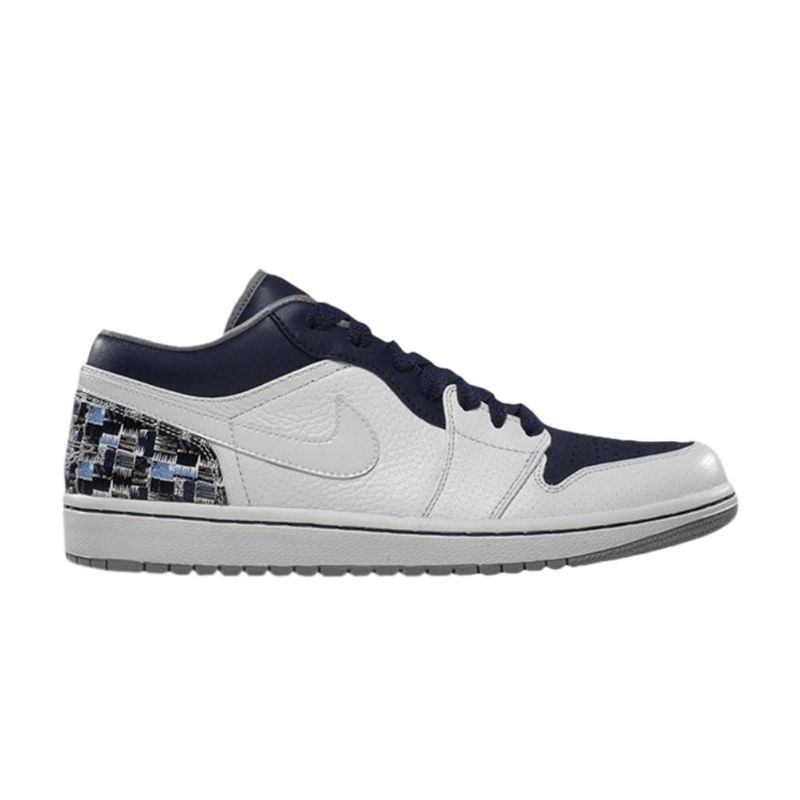 Pánské Boty Air Jordan 1 Phat Low Bílý Šedá Tmavě Modrá