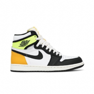 Pánské Boty Air Jordan 1 Retro High A Bílý Černá Zelená Zlatý