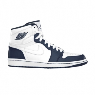 Pánské Boty Air Jordan 1 Retro High Bílý Tmavě Modrá